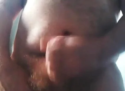 Big British Hairy Daddy Bear Wanking with Cumshot