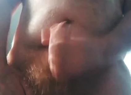 Big British Hairy Stepdaddy Bear Wanking with Cumshot