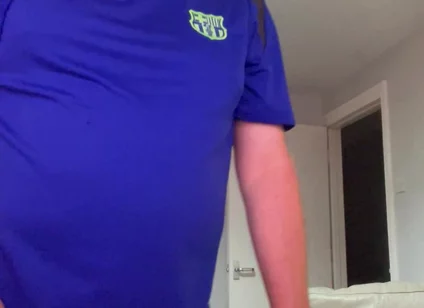My Blue Football Shirt with Stocking on