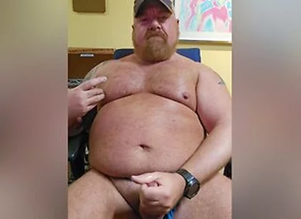Stroking Thick Bear Cock