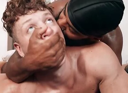 Bearded Stud Shadow Bites Felix Foxs Neck Before Putting Him On His Knees To Fuck His Face