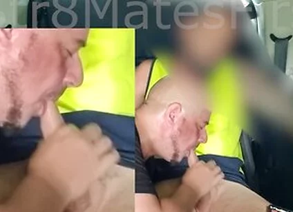 Str8 Aussie Tradie Gets First Time Gay Blow Job - Subtitled