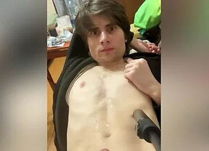 On A Bicycle He Jerks Off, Leaving On A Chair, Cumming With Rain On His Head, Eating Sperm