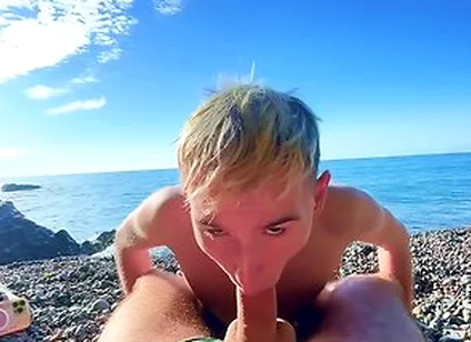 Young Guys Fucking On A Public Beach