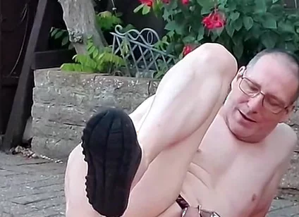 Outdoor Anal Dildo Fun While Locked in Chastity with Mike Essex