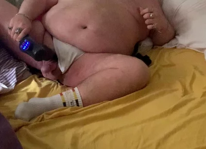 Fat Stepdaddy Wanks with Massage Toy