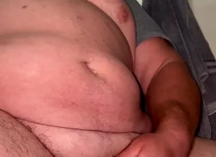 Bear Smoking and Stroking on the Toilet