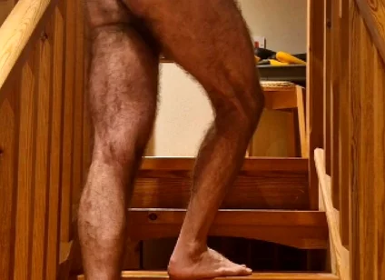 Hairy Walk up Stairs