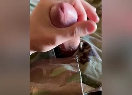 Soldier Relaxing On A Friday - Of Course It Will Involve Jerking Off My Throbbing Cock In My Uniform