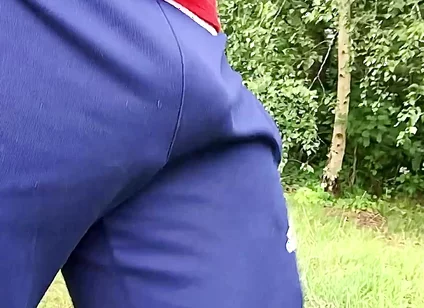 Walking Commando Swinging It and Then a Show off