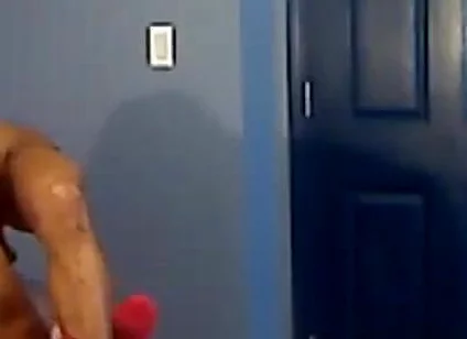 Kennie Jai Works Out in Front of Roommate...and Things Start to Heat up Real Quick!!