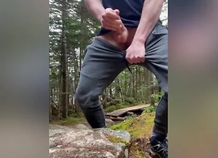 Jerking Off On Public Hiking Trail