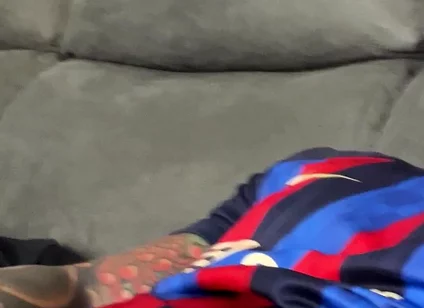 Handsome Spaniard Jerks off in the Barça Shirt