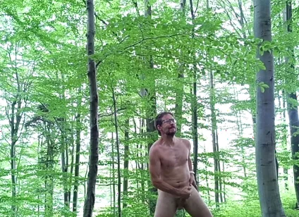 Back at the Scene Rough Forest Fap with Massive