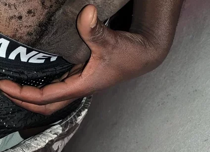 Horny Hairy Black Male Getting Kinky at the Storage Room