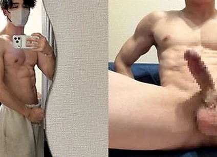 Light-skinned Muscular Man Masturbating