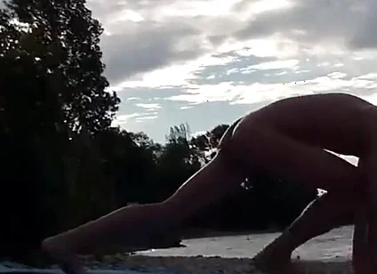 Slender Nudist Boy Does Yoga Nude on a Naturist Beach. Naked Yoga Video by Jon Arteen Gay Porn Model