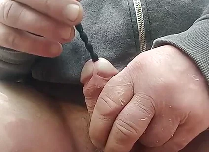 Jerking off in the Woods with Cum