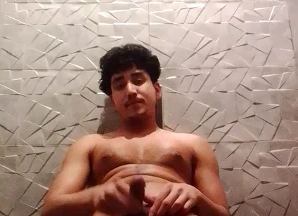 A Bad Boy Gives It His All When He Gets Into the Toilet and Masturbates, Getting His Hard Cock Hard