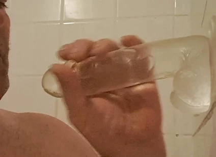 The Slut Is Clearly Addicted to Dildo Sucking