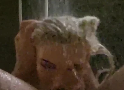 Throatpie under the shower