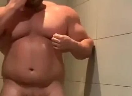 Jack Stacked Solo Masturbation in the Gym Shower
