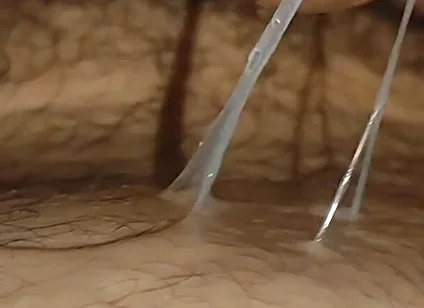 Massive Straight Cum in the Navel Hole!