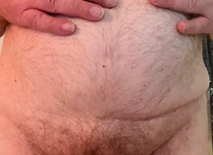 Coach Karl Rubs His Belly 6811