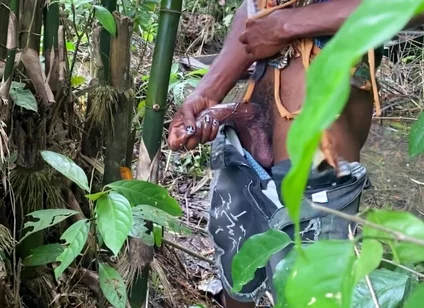 Pouring Cum in the Forest
