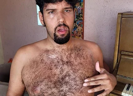 Hairy Bear Full Body Tease