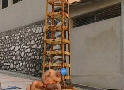 Young Muscular Stud Fucks His Hung Lover Backdoor Outside and Delivers a Huge Cum Blast