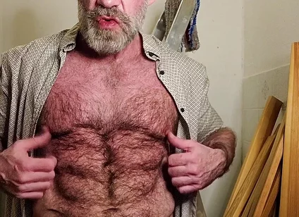 Hairy Dilf Gets Caught Wanking