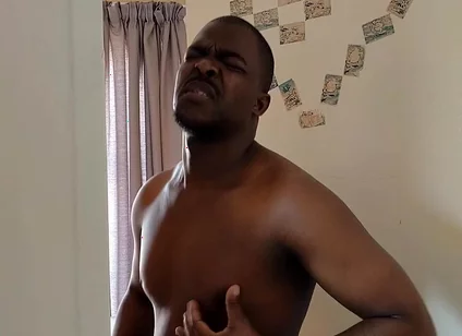 Sexy Guy Moans & Cums From Pillow Humping on the Door Frame