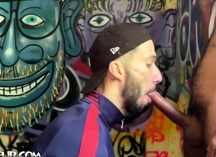 Cocksucking worships hooded arab guy akim