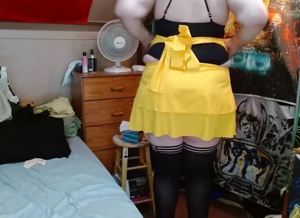 Sissy Bitch Teases shaking its fat ass and playing with boobs