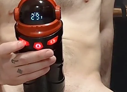 Jahuno Sucking and Vibrating Pocket Pussy Masturbation