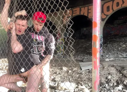 Cruising Tatted Fxggot Fuck Kian Fuk at the Tracks