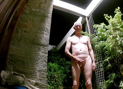 Stripping and Wanking at My Front Door