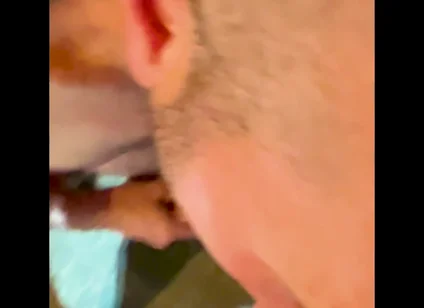 Construction Stepdad Has Fun in the Garage with His Buddy