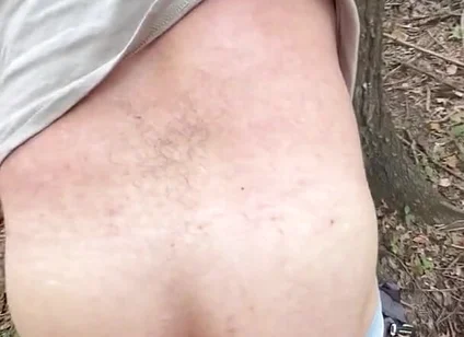 Cruising Straight Guy Gets Bent Over a Tree
