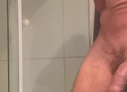 Gold Shower Pissing Toilet at Home Piss Cock Dick