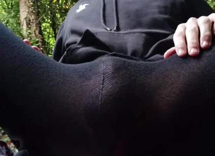 Hairy Wbc Sissy Outside - Edging Ends in a Huge Load