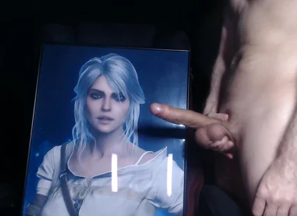 Cum Tribute for Ciri (game Character From Witcher 3)