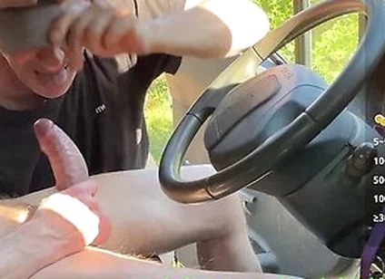 Hot Truck Fun With Two Guys
