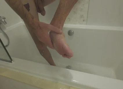 Washing My Feet for My Foot Worshippers