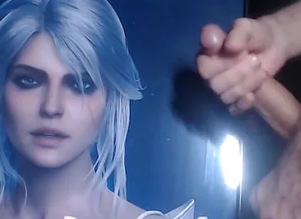 Cum Tribute for Ciri (game Character From Witcher 3)
