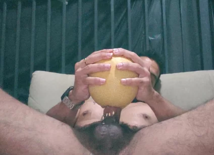 Food Fetish Fuck the Melon so Crazy I Can Hear Your Fucking Throat My Cock