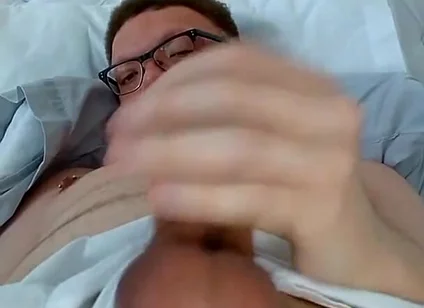Laid-back Edging My Ringed up Cock and Bouncing My Balls