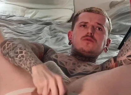 Selffuck with a Huge Dildo