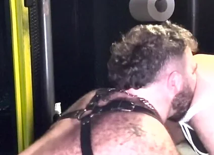 Metal Cage Dungeon Rig Turns Into Sloppy Marathon Servicing Session